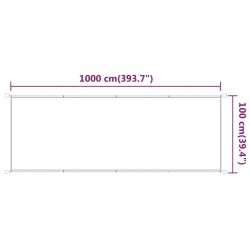 Auvent vertical Vert clair 100x1000 cm Tissu oxford 