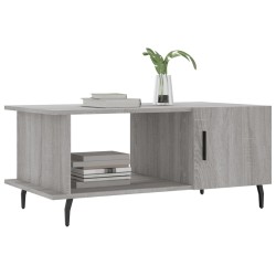 Table basse sonoma gris 90x50x40 cm bois d'ingénierie 