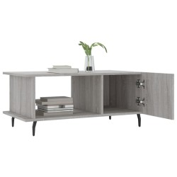 Table basse sonoma gris 90x50x40 cm bois d'ingénierie 