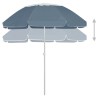 Parasol de plage bleu 300 cm 