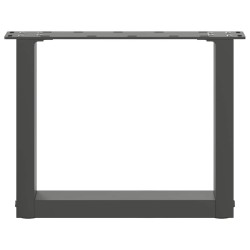 Pieds de table basse en U 2 pièces Anthracite 30 x (30-31) cm Acier 