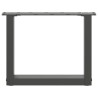 Pieds de table basse en U 2 pièces Anthracite 30 x (30-31) cm Acier 