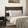 Tête de lit chêne marron 75 cm acier et bois d'ingénierie 