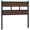 Tête de lit chêne marron 75 cm acier et bois d'ingénierie 