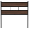 Tête de lit chêne marron 75 cm acier et bois d'ingénierie 