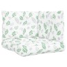 Coussins de palette lot de 3 motif de feuilles tissu Oxford 
