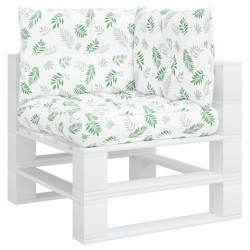 Coussins de palette lot de 3 motif de feuilles tissu Oxford 