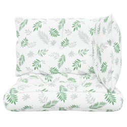 Coussins de palette lot de 3 motif de feuilles tissu Oxford 