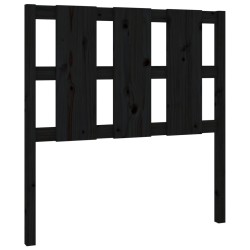 Tête de lit Noir 105,5x4x100 cm Bois massif de pin 