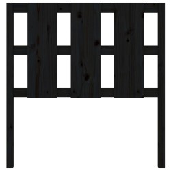 Tête de lit Noir 105,5x4x100 cm Bois massif de pin 