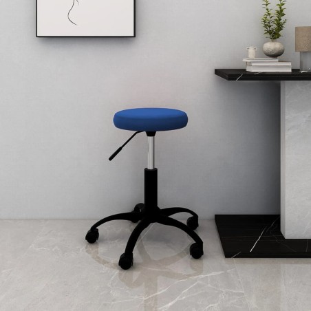 Chaise pivotante de bureau Bleu Velours 
