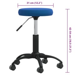 Tabouret de massage Velours Bleu 