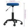 Tabouret de massage Velours Bleu 