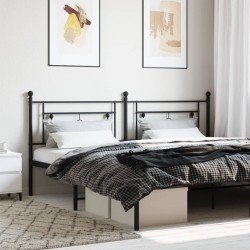 Tête de lit métal noir 193 cm 