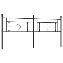 Tête de lit métal noir 193 cm 