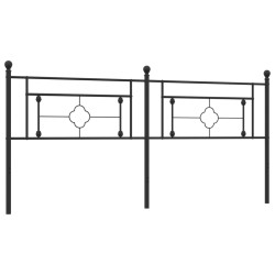 Tête de lit métal noir 193 cm 