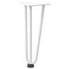 Pieds en épingle à cheveux pour table basse 4 pièces Blanc 30 cm Acier massif 