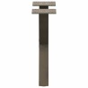 Pieds de table basse en forme de X, 2 pièces, acier naturel, 30 x (30-31) cm 