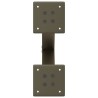 Pieds de table basse en forme de X, 2 pièces, acier naturel, 30 x (30-31) cm 