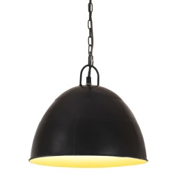 Lampe suspendue industrielle vintage 25 W Noir Rond 31 cm E27 