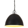 Lampe suspendue industrielle vintage 25 W Noir Rond 31 cm E27 