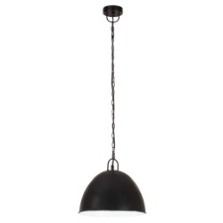 Lampe suspendue industrielle vintage 25 W Noir Rond 31 cm E27 