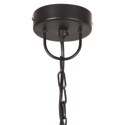 Lampe suspendue industrielle vintage 25 W Noir Rond 31 cm E27 