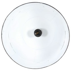 Lampe suspendue industrielle vintage 25 W Noir Rond 31 cm E27 