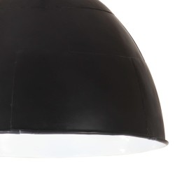 Lampe suspendue industrielle vintage 25 W Noir Rond 31 cm E27 