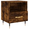 Table de chevet chêne fumé 40x35x47,5 cm bois d’ingénierie 