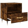 Table de chevet chêne fumé 40x35x47,5 cm bois d’ingénierie 