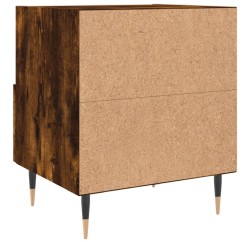 Table de chevet chêne fumé 40x35x47,5 cm bois d’ingénierie 
