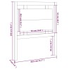 Tête de lit Marron miel 80,5x4x100 cm Bois massif de pin 