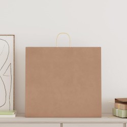 Sacs en papier 50 pcs avec poignées marron 54x15x49 cm 