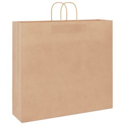 Sacs en papier 50 pcs avec poignées marron 54x15x49 cm 