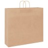 Sacs en papier 50 pcs avec poignées marron 54x15x49 cm 