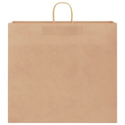 Sacs en papier 50 pcs avec poignées marron 54x15x49 cm 