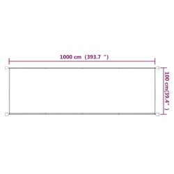 Auvent vertical Taupe 100x1000 cm Tissu oxford 