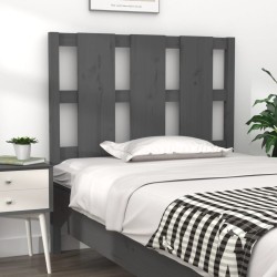 Tête de lit Gris 105,5x4x100 cm Bois massif de pin 