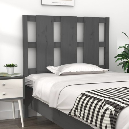Tête de lit Gris 105,5x4x100 cm Bois massif de pin 
