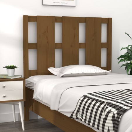 Tête de lit Marron miel 105,5x4x100 cm Bois massif de pin 