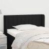 Tête de lit avec oreilles Noir 83x16x78/88 cm Tissu 