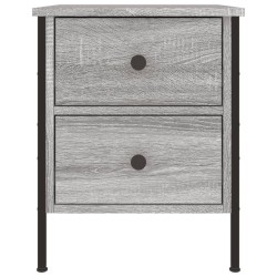 Table de chevet sonoma gris 40x42x50 cm bois d'ingénierie 
