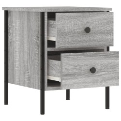 Table de chevet sonoma gris 40x42x50 cm bois d'ingénierie 