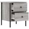 Table de chevet sonoma gris 40x42x50 cm bois d'ingénierie 