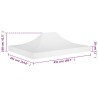 Toit de tente de réception 4,5x3 m Blanc 270 g/m² 
