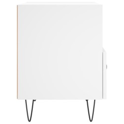 Table de chevet blanc 40x35x47,5 cm bois d’ingénierie 