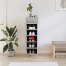 Meuble à chaussures sonoma gris 30x35x105 cm bois d'ingénierie 