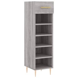 Meuble à chaussures sonoma gris 30x35x105 cm bois d'ingénierie 