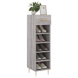 Meuble à chaussures sonoma gris 30x35x105 cm bois d'ingénierie 